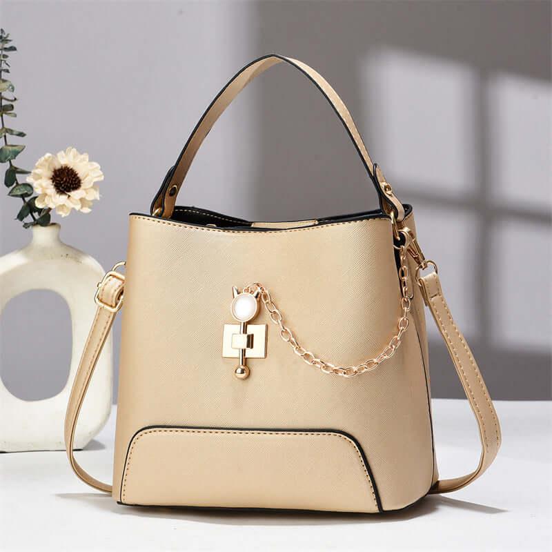 Borsa a secchiello di classe - Borsa a tracolla da donna in pelle Pu Borsa da donna elegante Borsa a tracolla da donna - Viva Armonia