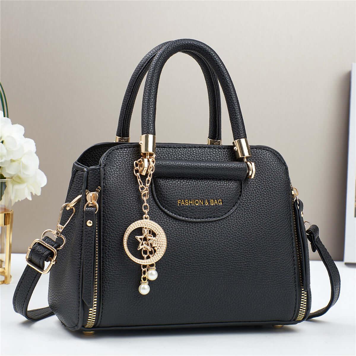 Borse moda minimalista alla moda: Versatile, casual e di grande capacità con stile occidentale e lucentezza trendy alto livello - Viva Armonia