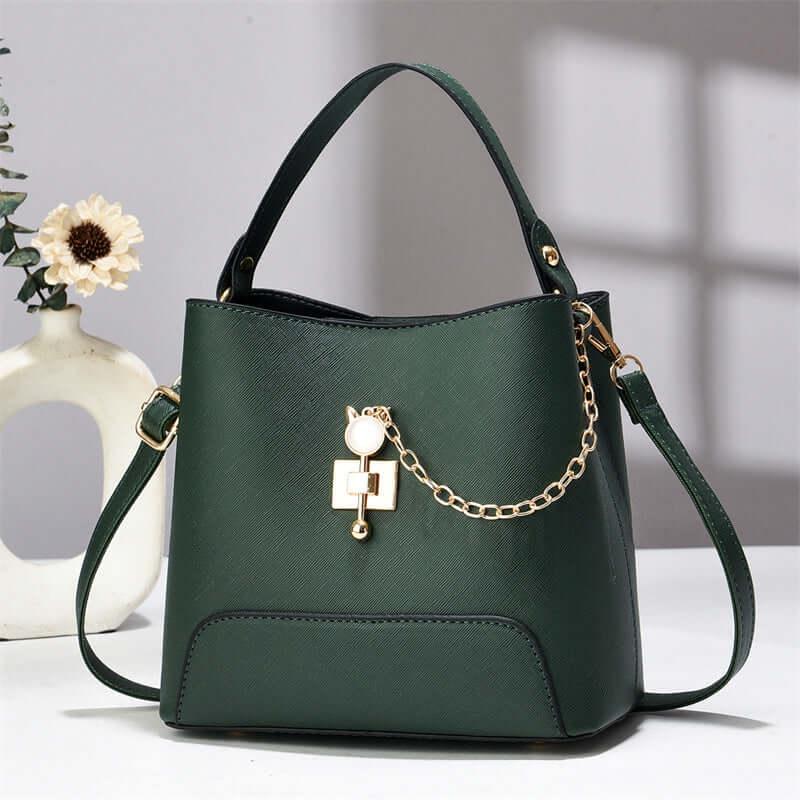 Borsa a secchiello di classe - Borsa a tracolla da donna in pelle Pu Borsa da donna elegante Borsa a tracolla da donna - Viva Armonia