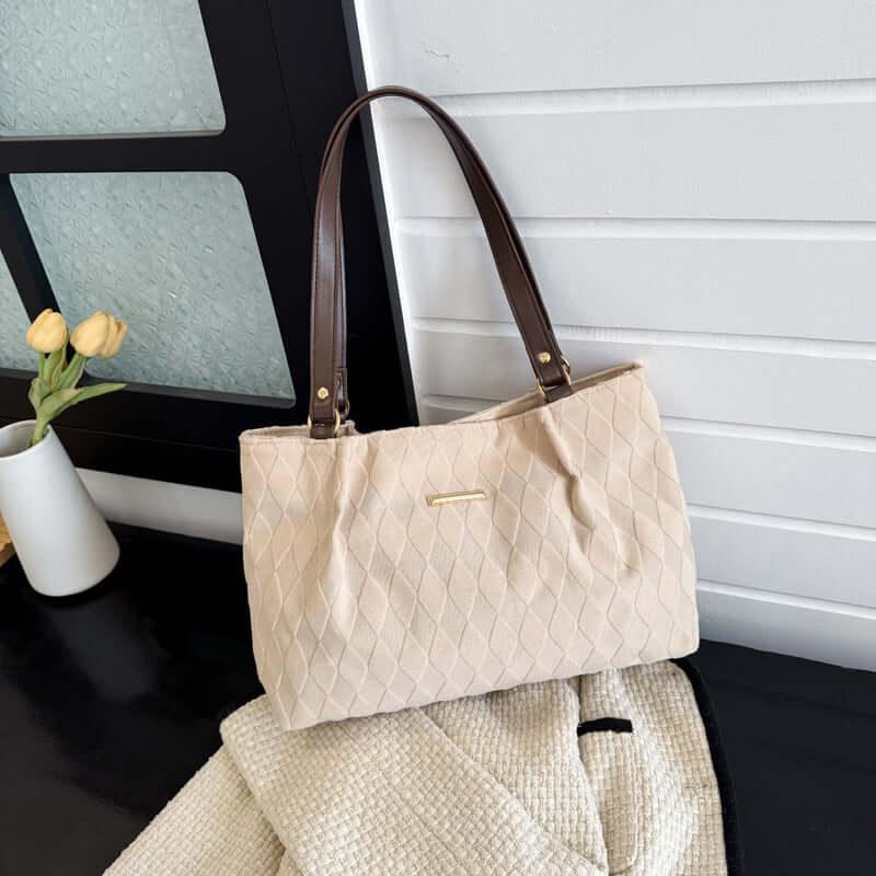 Borsa donna minimalista elegante - Tracolla trapuntata - Viva Armonia