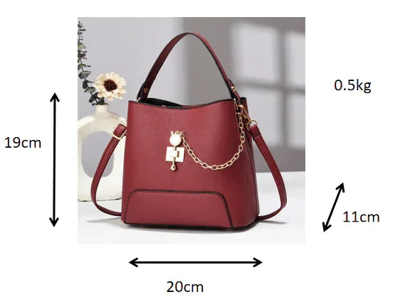 Borsa a secchiello di classe - Borsa a tracolla da donna in pelle Pu Borsa da donna elegante Borsa a tracolla da donna - Viva Armonia