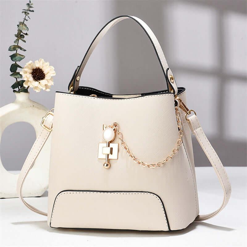 Borsa a secchiello di classe - Borsa a tracolla da donna in pelle Pu Borsa da donna elegante Borsa a tracolla da donna - Viva Armonia