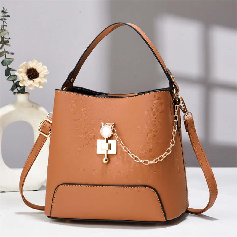 Borsa a secchiello di classe - Borsa a tracolla da donna in pelle Pu Borsa da donna elegante Borsa a tracolla da donna - Viva Armonia