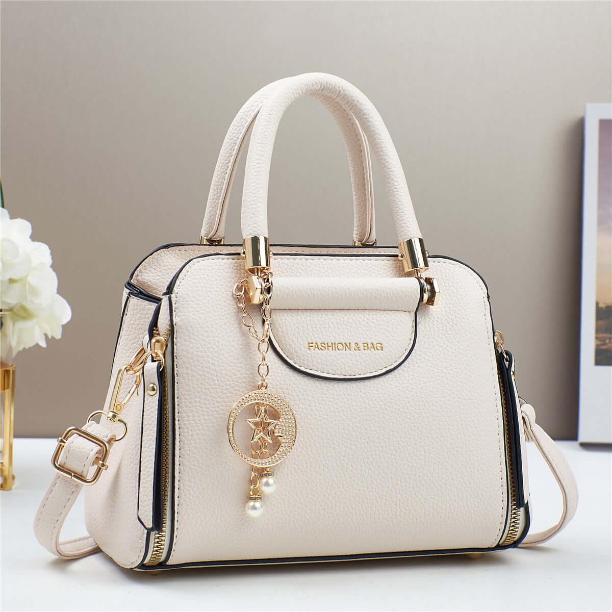 Borse moda minimalista alla moda: Versatile, casual e di grande capacità con stile occidentale e lucentezza trendy alto livello - Viva Armonia