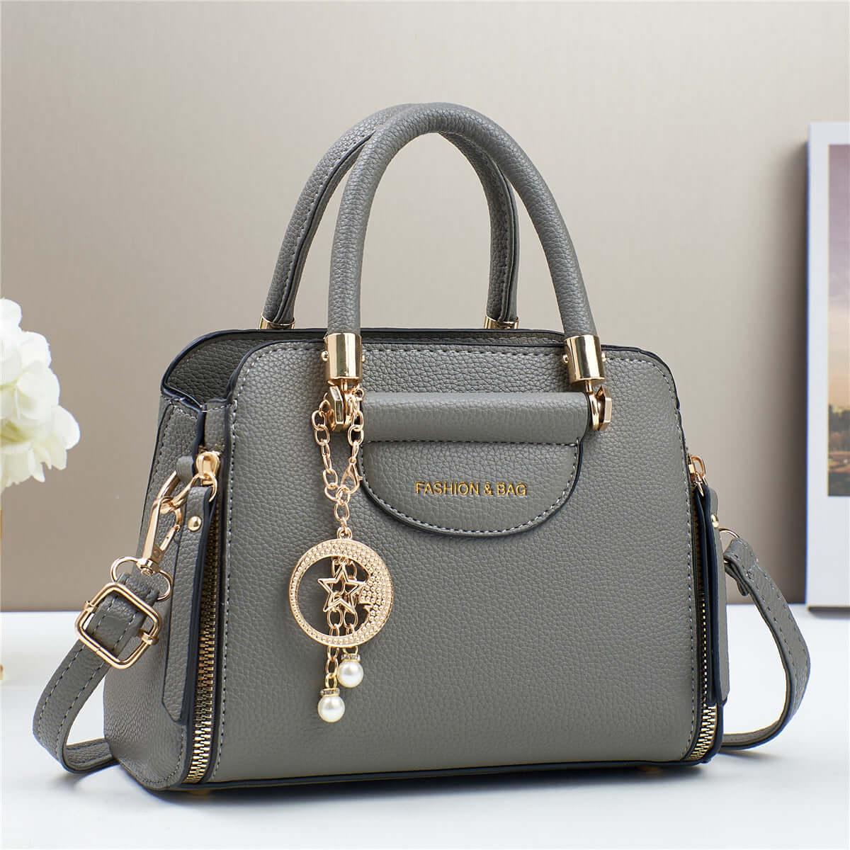 Borse moda minimalista alla moda: Versatile, casual e di grande capacità con stile occidentale e lucentezza trendy alto livello - Viva Armonia