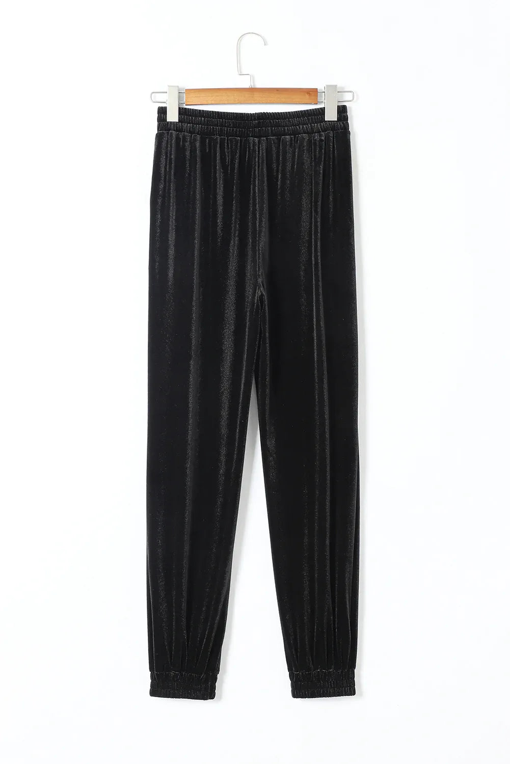 Pantaloni da jogging in velluto nero con tasca vintage - Viva Armonia