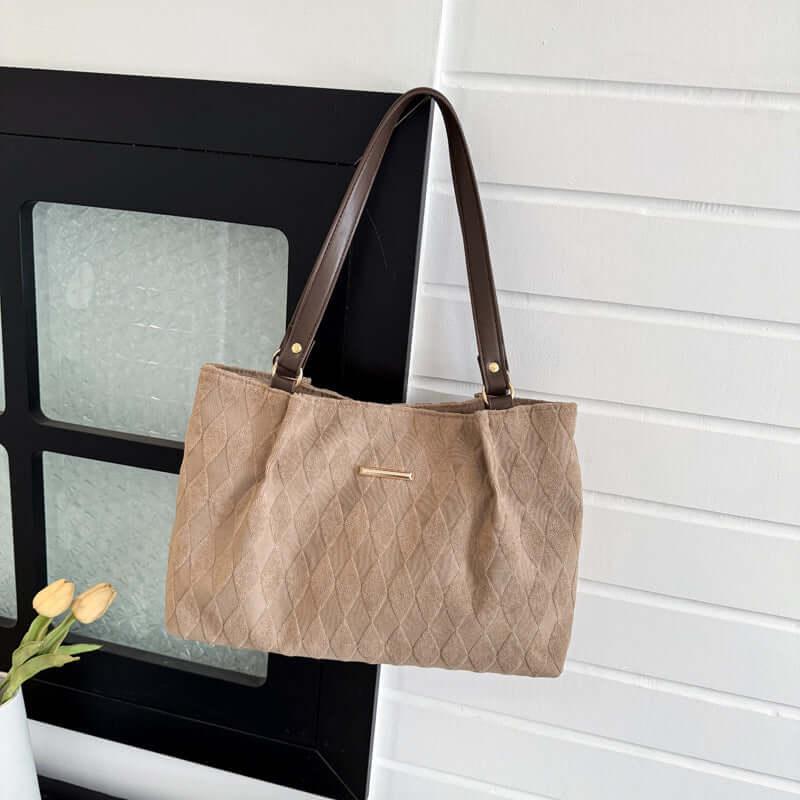Borsa donna minimalista elegante - Tracolla trapuntata - Viva Armonia
