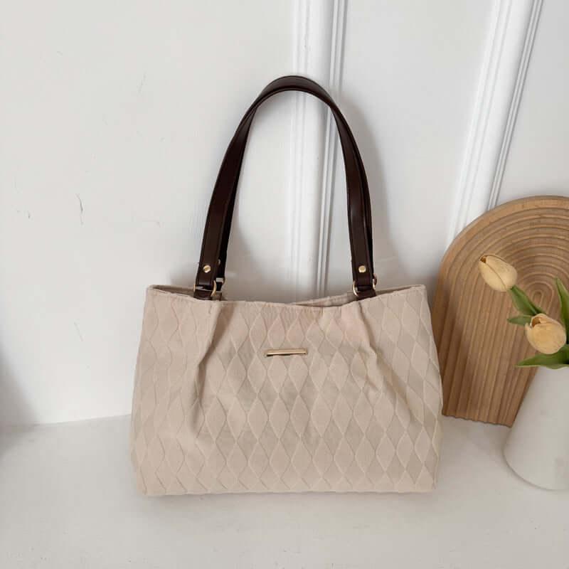 Borsa donna minimalista elegante - Tracolla trapuntata - Viva Armonia