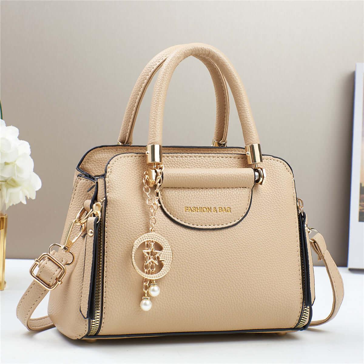 Borse moda minimalista alla moda: Versatile, casual e di grande capacità con stile occidentale e lucentezza trendy alto livello - Viva Armonia