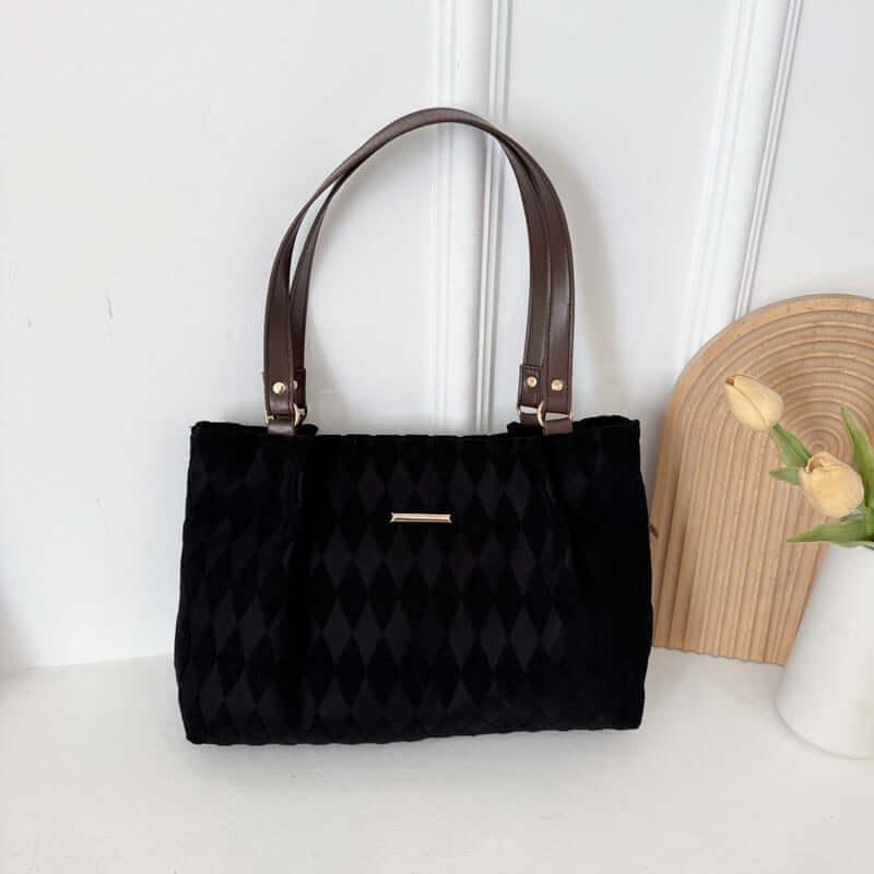 Borsa donna minimalista elegante - Tracolla trapuntata - Viva Armonia